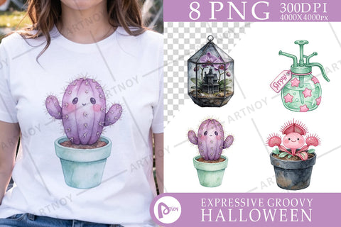Sublimation Playful Haunted Botanical Halloween SVG artnoy 