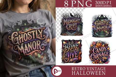 Sublimation Playful Hysterical Spooky Halloween Typography Sublimation artnoy 