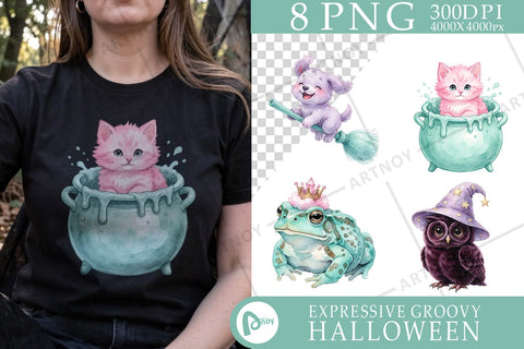 Sublimation Playful Pastel Goth Animal Familiar SVG artnoy 