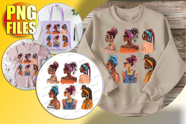 Sublimation PNG: Afro American Woman Sublimation afrosvg 
