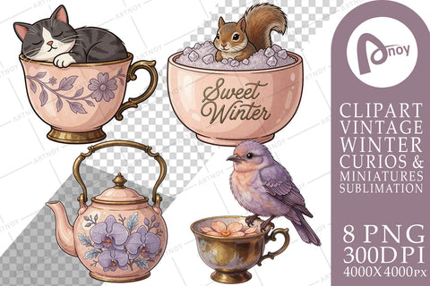 Sublimation Porcelain Teatime Frosted Botanicals Sublimation artnoy 