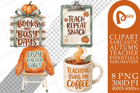 Sublimation Pumpkin Spice Teacher Survival Kit Sublimation artnoy 