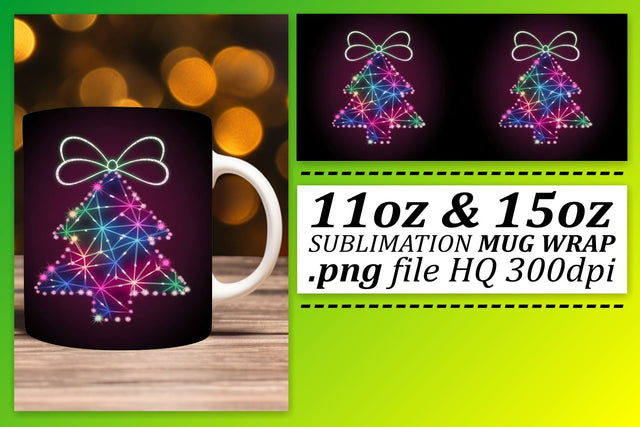 Sublimation-ready designs, ideal for any project! , Neon Xmas Sublimation afrosvg 