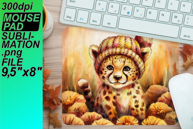 Sublimation-ready mouse desk designs, elevate your decor! , Animals Sublimation HoodArtCraft 