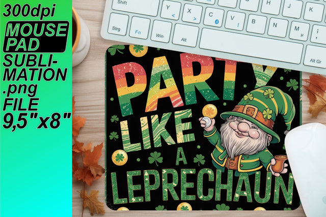 Sublimation-ready mouse desk designs, elevate your decor! , St Patrick Sublimation HoodArtCraft 