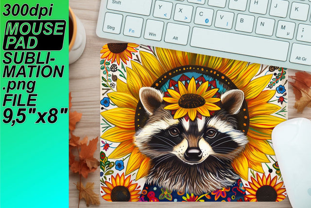 Sublimation-ready mouse pad, transform your desk! , Raccon Sublimation HoodArtCraft 