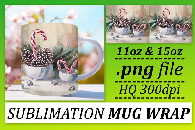 Sublimation-ready mug wraps, great for crafting! , Christmas Sublimation afrosvg 