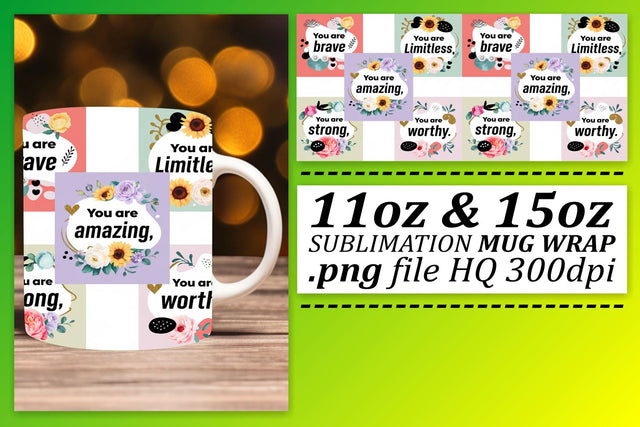 Sublimation-ready mug wraps, ideal for special occasions! , Quote Sublimation afrosvg 
