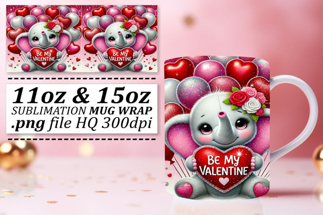Sublimation-ready mug wraps, perfect for crafting! , Valentines Sublimation afrosvg 