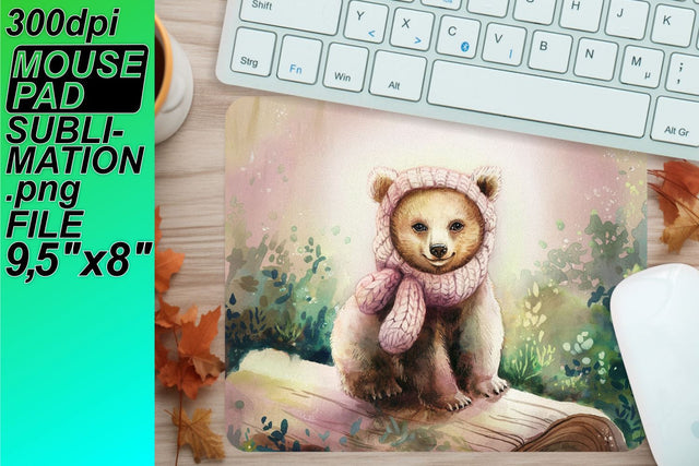 Sublimation-ready PNG, perfect for your mouse pads! , Animals Sublimation HoodArtCraft 