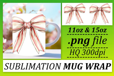 Sublimation-ready PNGs, create stunning mugs! , Bow Sublimation afrosvg 