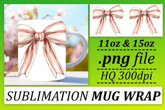 Sublimation-ready PNGs, create stunning mugs! , Bow Sublimation afrosvg 