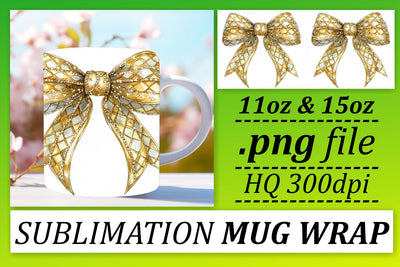Sublimation-ready PNGs, enhance your mugs! , Bow Sublimation afrosvg 