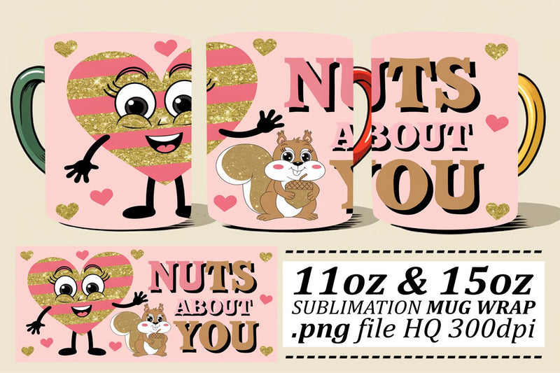 Sublimation-ready PNGs, enhance your mugs! , Valentines Sublimation afrosvg 