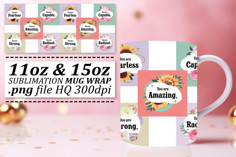 Sublimation-ready PNGs, transform your mugs easily! , Quote Sublimation afrosvg 