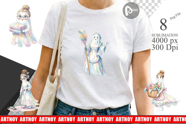 Sublimation Relatable Housework Mom Ghost Sublimation artnoy 