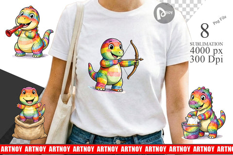 Sublimation Retro Camp Games Dino Ink Line Sublimation artnoy 