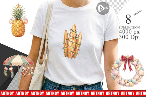 Sublimation Retro Coastal Christmas Decor Art Sublimation artnoy 