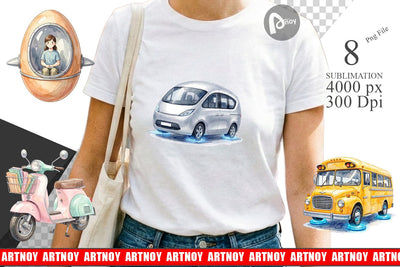 Sublimation Retro Hover School Transport Sublimation artnoy 