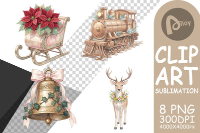 Sublimation Romantic Victorian Holiday Watercolor Sublimation artnoy 