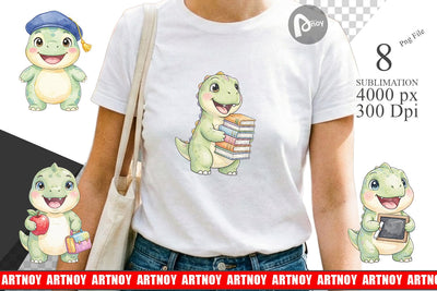 Sublimation Round Storybook School Dino Sublimation artnoy 