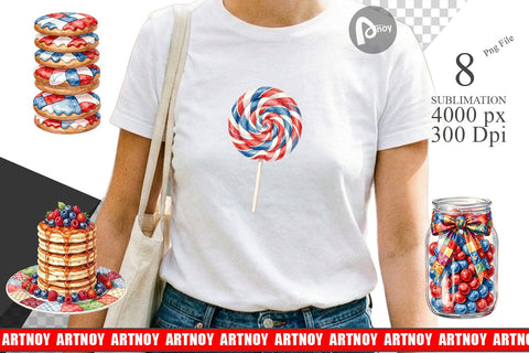 Sublimation Rustic July 4th Patchwork Sweets Sublimation artnoy 