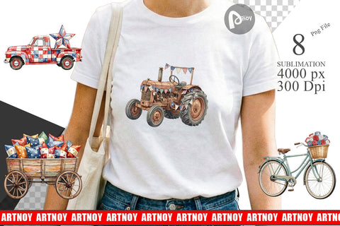 Sublimation Rustic USA Patchwork Vehicle Sublimation artnoy 