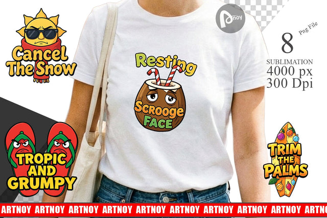 Sublimation Salty Tropical Christmas Sarcastic Quotes Sublimation artnoy 