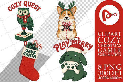 Sublimation Santa Cozy Console Holiday Pets Sublimation artnoy 