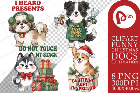 Sublimation Santa Workshop Dog Helpers Sublimation artnoy 