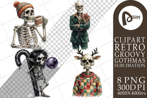 Sublimation Sarcastic 70s Skeleton Gothmas Sublimation artnoy 