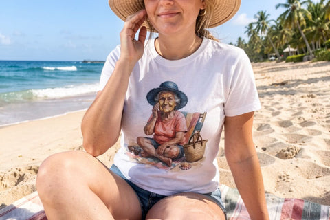 Sublimation Sarcastic Annoyed Beachside Granny Sublimation artnoy 