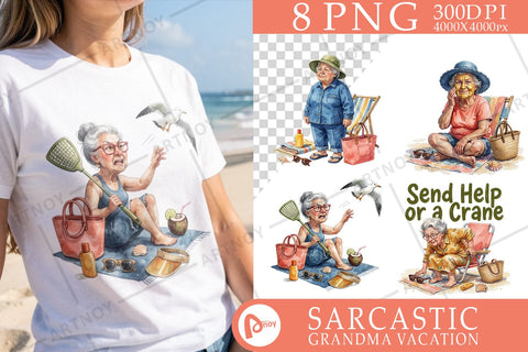 Sublimation Sarcastic Annoyed Beachside Granny Sublimation artnoy 