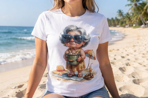 Sublimation Sarcastic Annoyed Beachside Granny Sublimation artnoy 