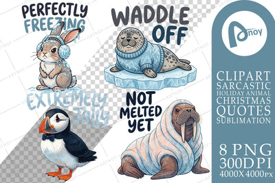 Sublimation Sarcastic Arctic Winter Animal Quotes Sublimation artnoy 