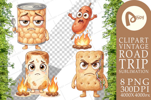 Sublimation Sarcastic Camp Food Watercolor SVG artnoy 