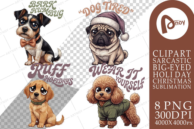 Sublimation Sarcastic Canine Christmas Quotes Sublimation artnoy 