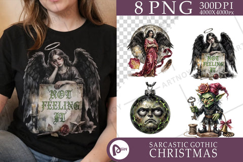 Sublimation Sarcastic Dark Angel Sentient Ornament Sublimation artnoy 
