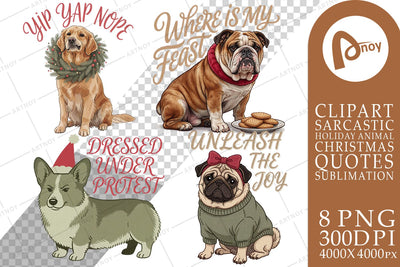 Sublimation Sarcastic Festive Canine Dog Quotes Sublimation artnoy 