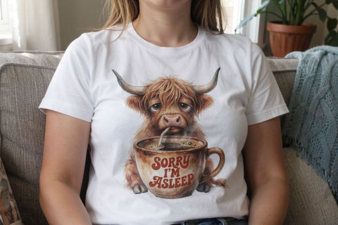 Sublimation Sarcastic Highland Cow Coffee Club Quotes Sublimation artnoy 