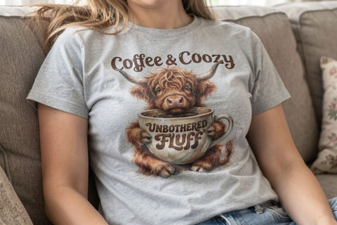 Sublimation Sarcastic Highland Cow Coffee Club Quotes Sublimation artnoy 