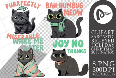 Sublimation Sarcastic Holiday Feline Quotes Sublimation artnoy 
