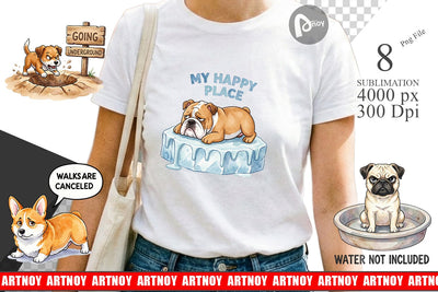 Sublimation Sarcastic Lazy Summer Dog Watercolor Sublimation artnoy 