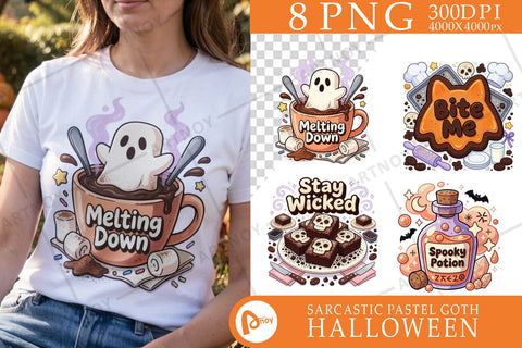 Sublimation Sarcastic Pastel Halloween Treat Sublimation artnoy 