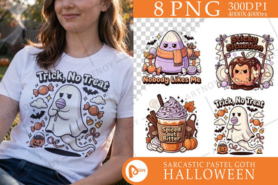 Sublimation Sarcastic Pastel Halloween Treat Sublimation artnoy 