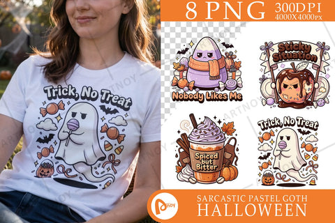 Sublimation Sarcastic Pastel Halloween Treat Sublimation artnoy 