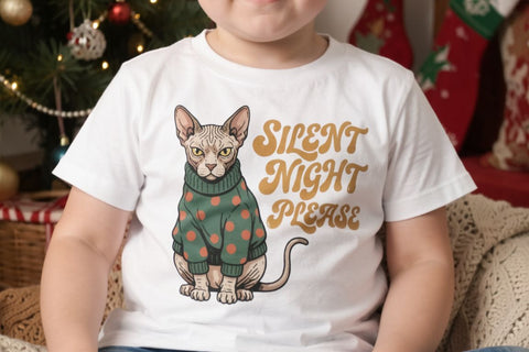 Sublimation Sarcastic Retro Holiday Cats Sublimation artnoy 