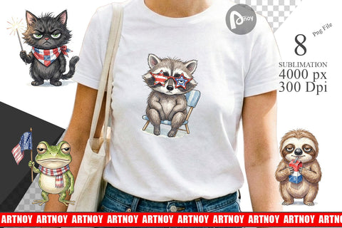 Sublimation Sarcastic Sassy Patriotic Animals Sublimation artnoy 