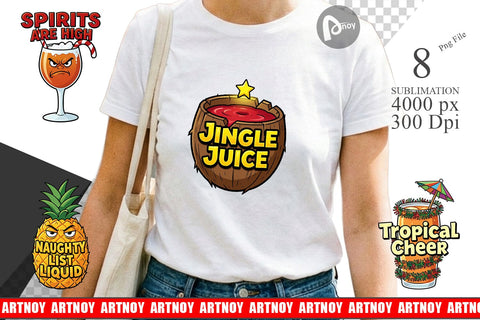 Sublimation Sarcastic Tiki Holiday Cocktail Quotes Sublimation artnoy 