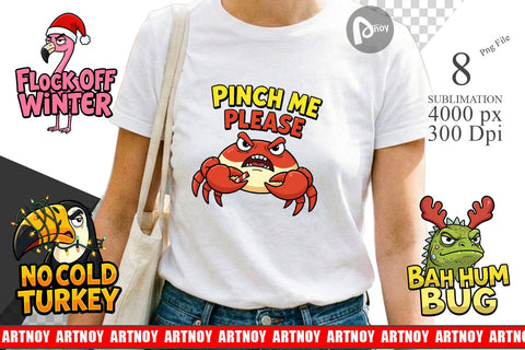 Sublimation Sarcastic Tropical Animal Christmas Quotes Sublimation artnoy 